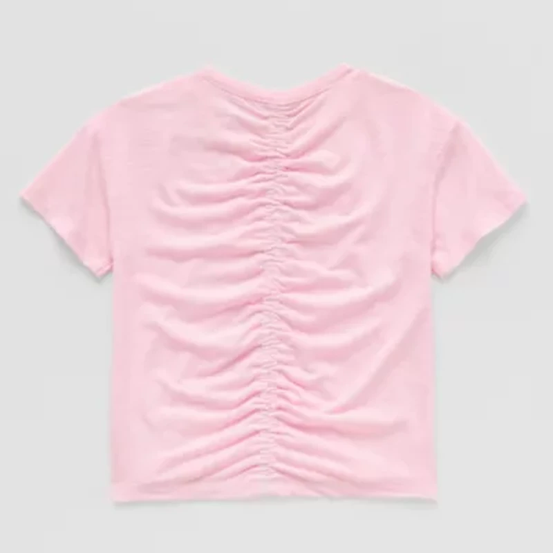 Okie Dokie Active Toddler & Little Girls Round Neck Short Sleeve Relaxed Fit Graphic T-Shirt