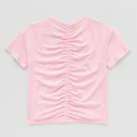 Okie Dokie Active Toddler & Little Girls Round Neck Short Sleeve Relaxed Fit Graphic T-Shirt