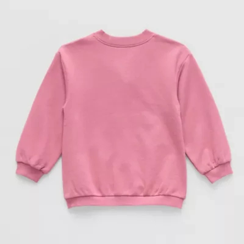 Okie Dokie Toddler & Little Girls Crew Neck Long Sleeve Button Cardigan