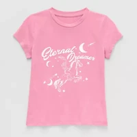 Thereabouts Little & Big Kid Girls Round Neck Short Sleeve Regular Fit Graphic T-Shirt