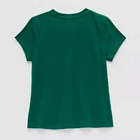 Thereabouts Little & Big Kid Girls Round Neck Short Sleeve Regular Fit Graphic T-Shirt