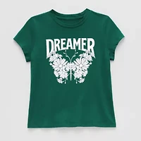 Thereabouts Little & Big Kid Girls Round Neck Short Sleeve Regular Fit Graphic T-Shirt