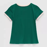 Thereabouts Little & Big Kid Girls Round Neck Short Sleeve Graphic T-Shirt