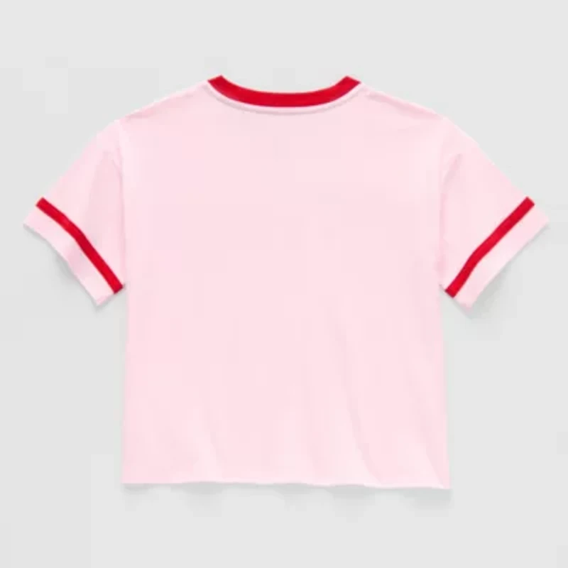 Thereabouts Little & Big Kid Girls V Neck Short Sleeve Regular Fit Graphic T-Shirt