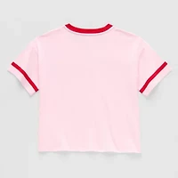 Thereabouts Little & Big Kid Girls V Neck Short Sleeve Regular Fit Graphic T-Shirt