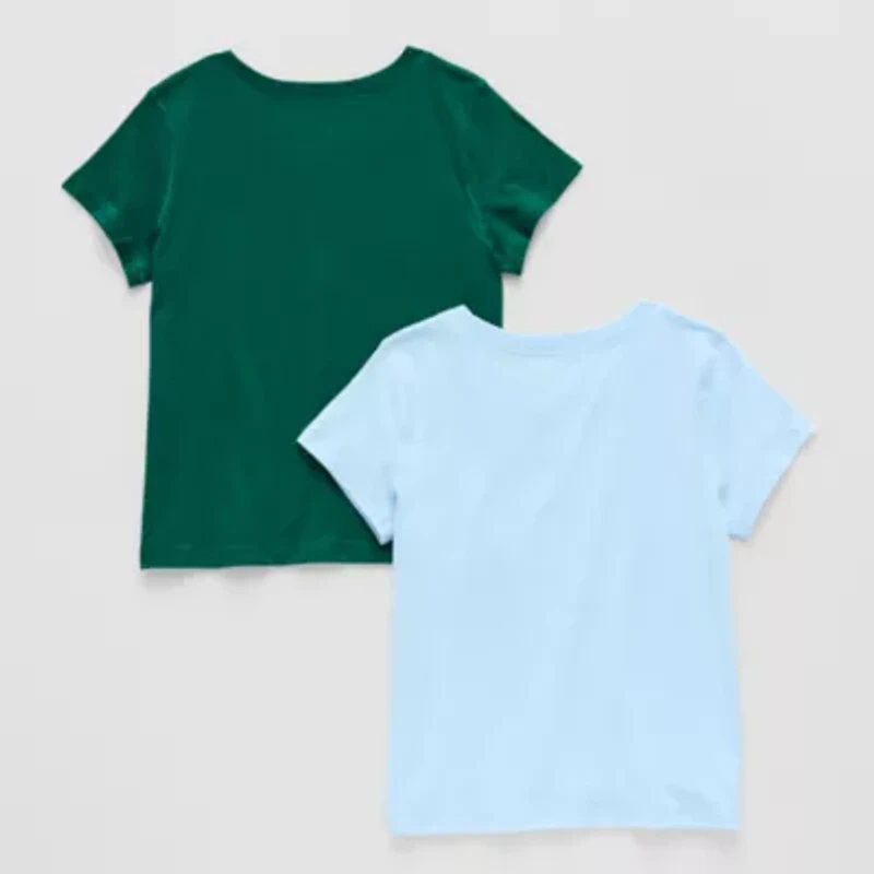 Thereabouts Little & Big Kid Girls Sensory Friendly Crew Neck Short Sleeve Adaptive Regular Fit Graphic T-Shirt