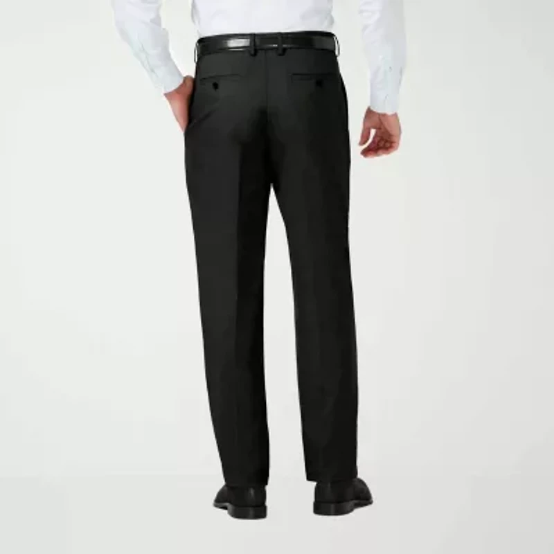 Haggar JMH Sharkskin Mens Classic Fit Dress Flat Front Pant