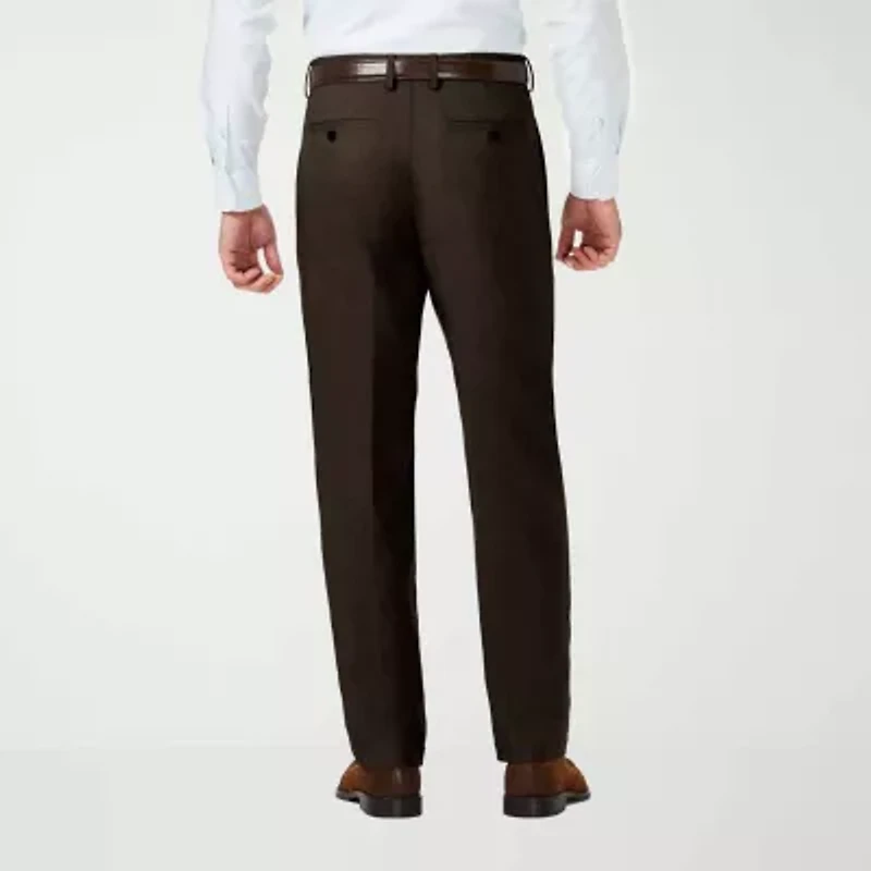 Haggar JMH Sharkskin Mens Classic Fit Dress Flat Front Pant