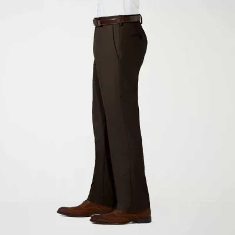 Haggar JMH Sharkskin Mens Classic Fit Dress Flat Front Pant