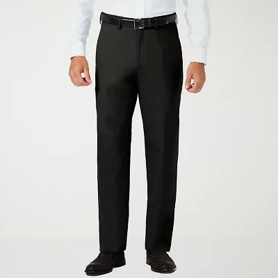 Haggar JMH Sharkskin Mens Classic Fit Dress Flat Front Pant