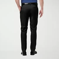 Haggar Premium No Iron Khaki Mens Comfort Waistband Slim Fit Flat Front Pant
