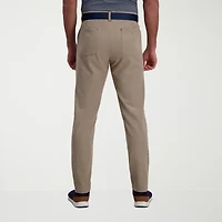Haggar The Active Series 5 Pocket Mens Comfort Waistband Slim Fit Flat Front Pant