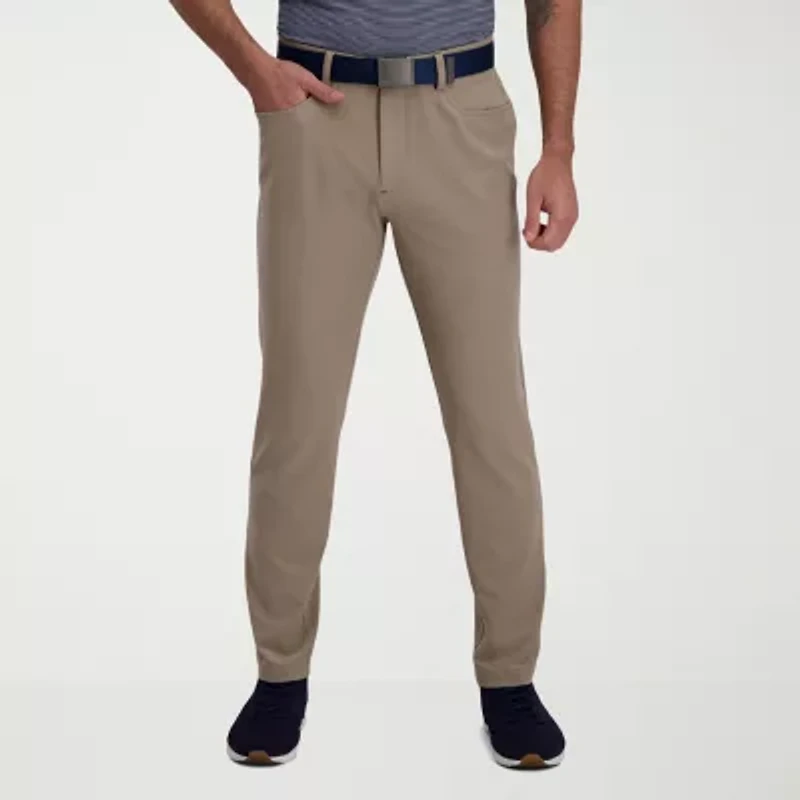 Haggar The Active Series 5 Pocket Mens Comfort Waistband Slim Fit Flat Front Pant