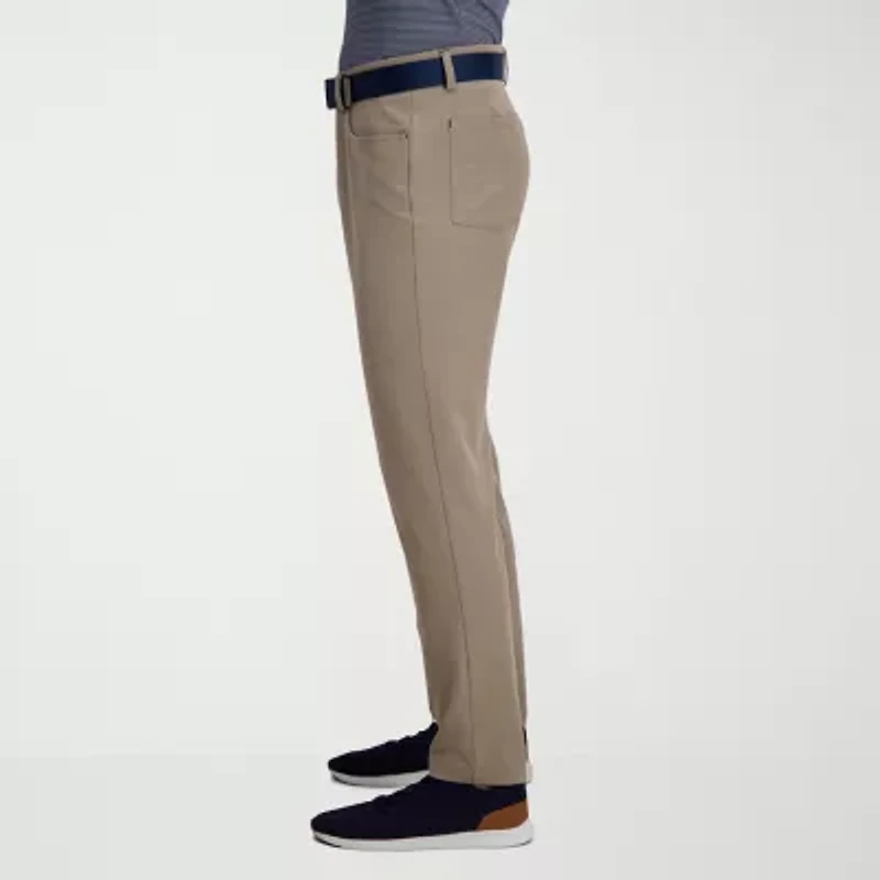 Haggar The Active Series 5 Pocket Mens Comfort Waistband Slim Fit Flat Front Pant