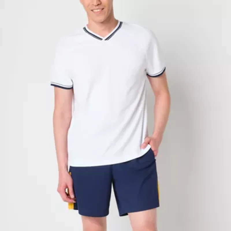 Xersion Pique Mens V Neck Short Sleeve Active T-Shirt