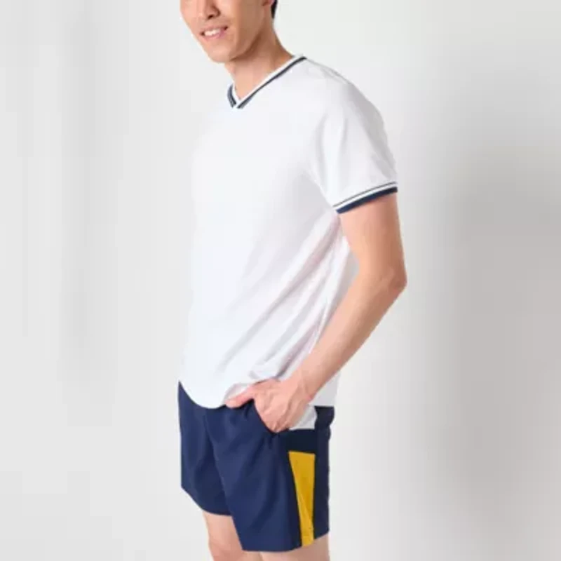 Xersion Pique Mens V Neck Short Sleeve Active T-Shirt
