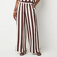 Worthington Womens Wide Leg Pull-On Pant