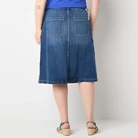 St. John's Bay Womens Plus A-Line Skirt