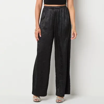 Bold Elements Womens Wide Leg Mid Rise Pull-On Pant