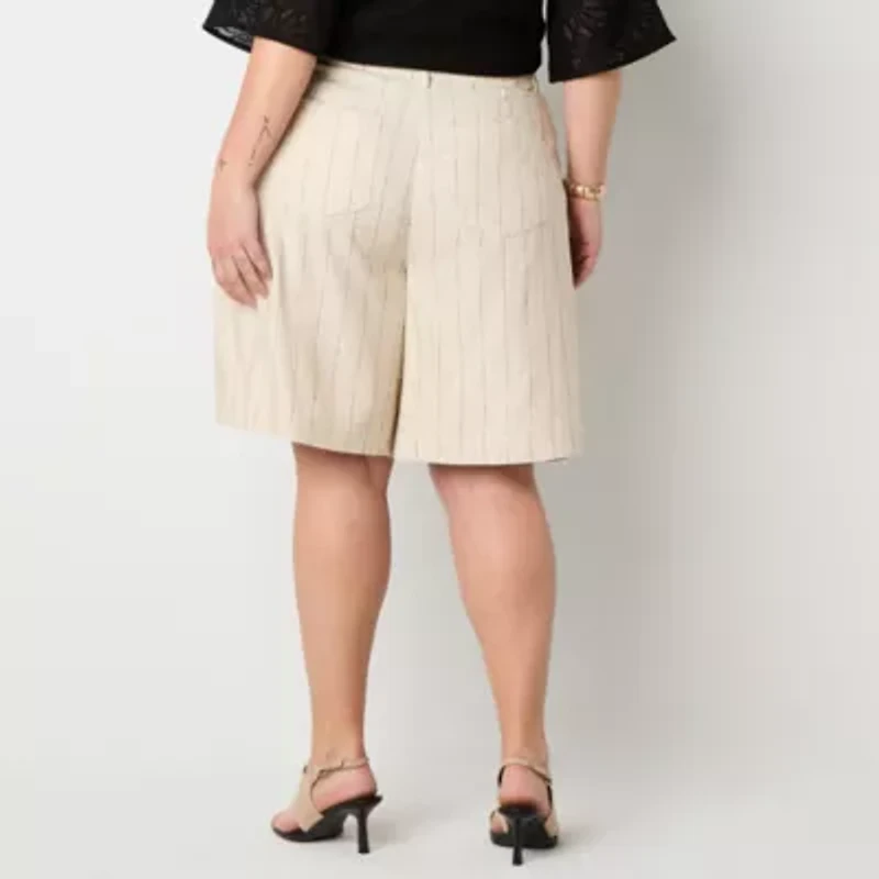 Worthington Womens 9 1/2" Plus Bermuda Short