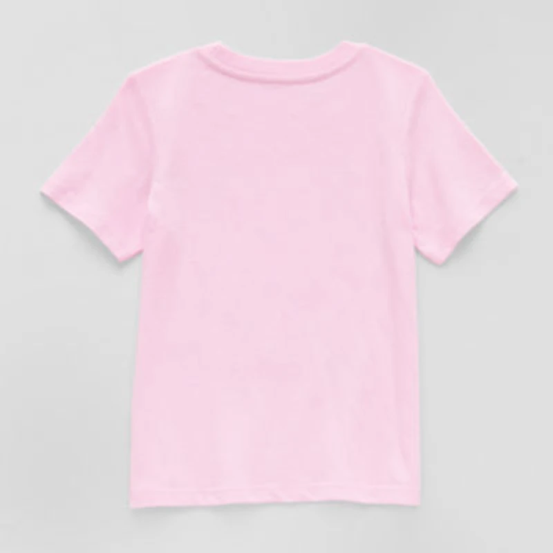 Toddler Girls Crew Neck Short Sleeve Regular Fit Graphic T-Shirt