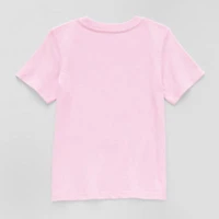 Toddler Girls Crew Neck Short Sleeve Regular Fit Graphic T-Shirt