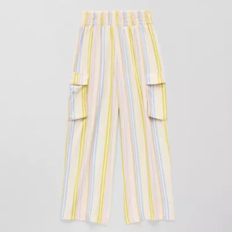 Thereabouts Cargo Little & Big Kid Girls Wide Leg Regular Fit Pull-On Pant