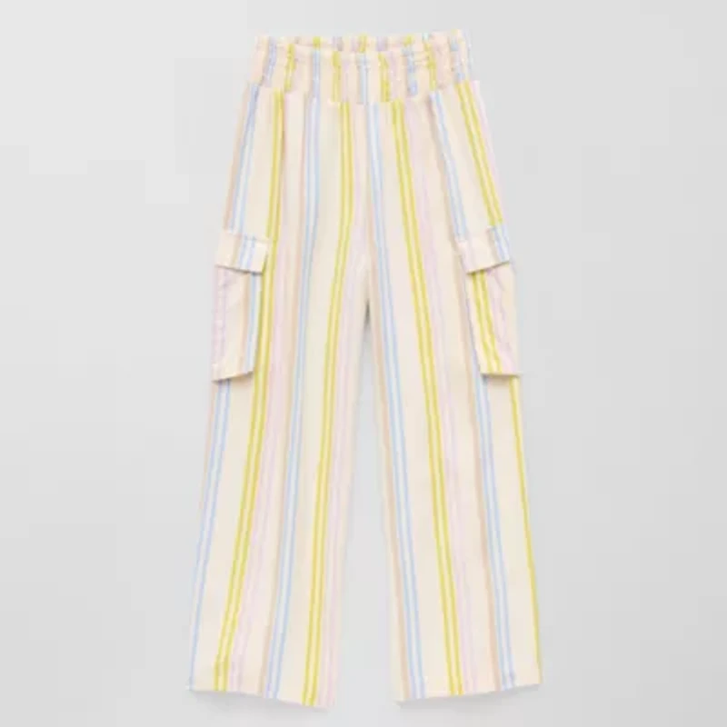 Thereabouts Cargo Little & Big Kid Girls Wide Leg Regular Fit Pull-On Pant
