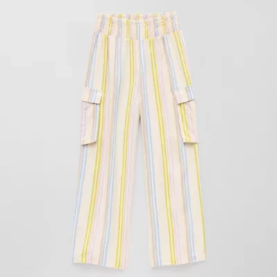 Thereabouts Cargo Little & Big Kid Girls Wide Leg Regular Fit Pull-On Pant