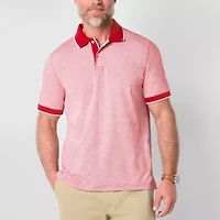 St. John's Bay Textured Premium Stretch Mens Classic Fit Short Sleeve Polo Shirt