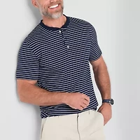 St. John's Bay Mens Short Sleeve Classic Fit Henley Shirt