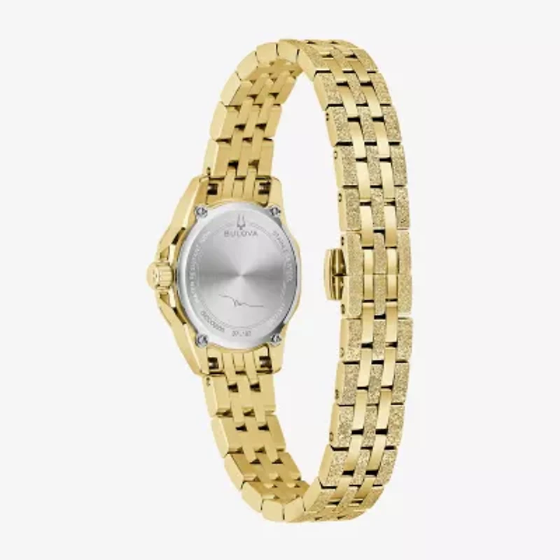 Bulova Womens Gold Tone Stainless Steel Bracelet Watch 97l192