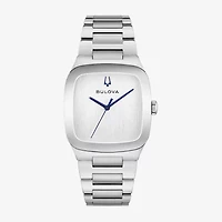 Bulova Mens Silver Tone Stainless Steel Bracelet Watch 96a336