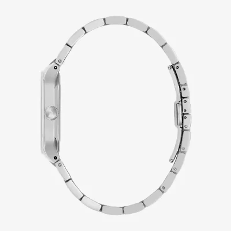 Bulova Mens Silver Tone Stainless Steel Bracelet Watch 96a336