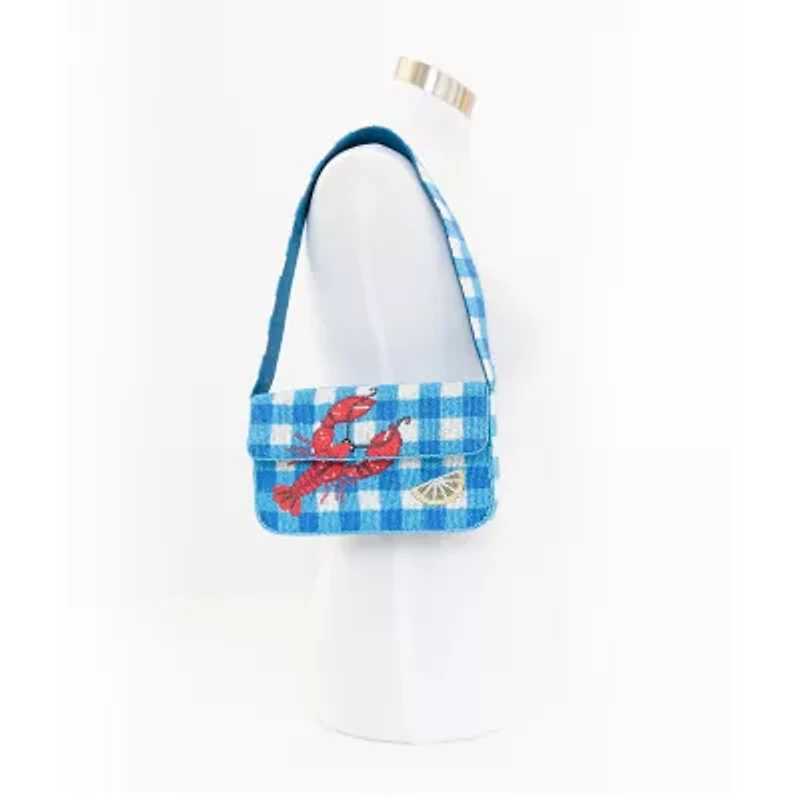 SOL and MER Beaded Lobster Shoulder Bag