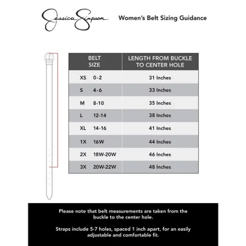 JS Jessica Simpson Woven Laced Shimmer Womens Belt