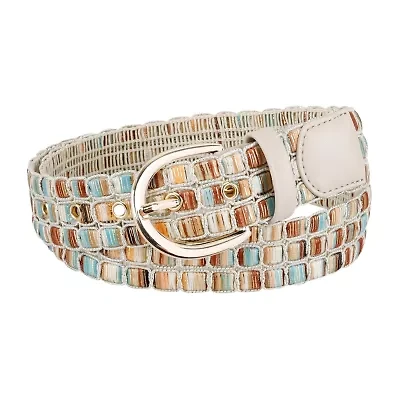 JS Jessica Simpson Woven Laced Shimmer Womens Belt