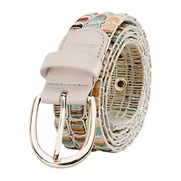 JS Jessica Simpson Woven Laced Shimmer Womens Belt