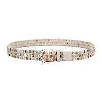 JS Jessica Simpson Woven Laced Shimmer Womens Belt