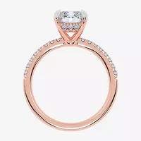 (G-H / Si1-Si2) Womens 2 1/4 CT. T.W. Lab Grown White Diamond 14K Gold Side Stone Engagement Ring