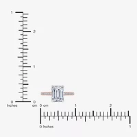 (G-H / Si1-Si2) Womens 2 1/4 CT. T.W. Lab Grown White Diamond 14K Gold Side Stone Engagement Ring