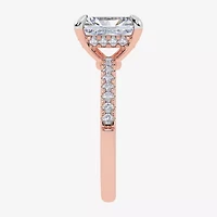 (G-H / Si1-Si2) Womens 2 1/4 CT. T.W. Lab Grown White Diamond 14K Gold Side Stone Engagement Ring