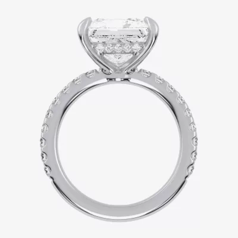 (G-H / Si1-Si2) Womens 2 1/4 CT. T.W. Lab Grown White Diamond 14K Gold Side Stone Engagement Ring