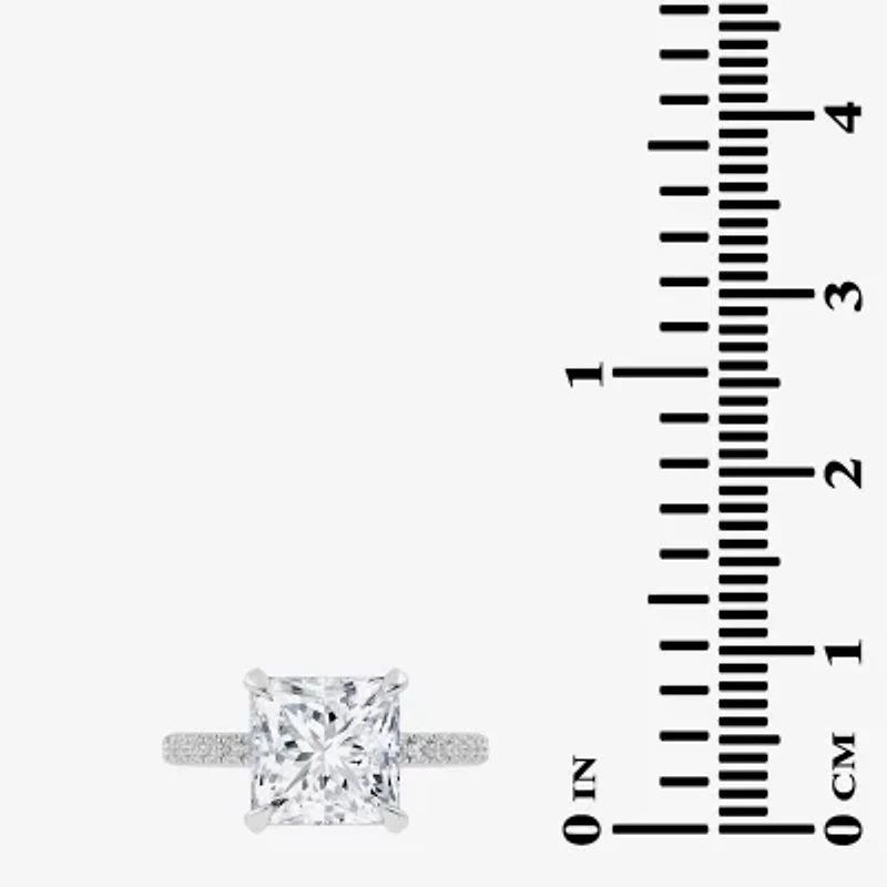 (G-H / Si1-Si2) Womens 2 1/4 CT. T.W. Lab Grown White Diamond 14K Gold Side Stone Engagement Ring