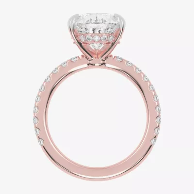 (G-H / Si1-Si2) Womens 2 1/4 CT. T.W. Lab Grown White Diamond 14K Gold Pear Side Stone Engagement Ring