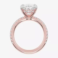 (G-H / Si1-Si2) Womens 2 1/4 CT. T.W. Lab Grown White Diamond 14K Gold Pear Side Stone Engagement Ring