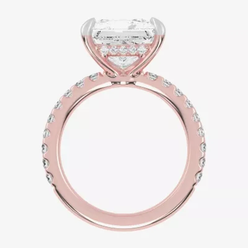 (G-H / Si1-Si2) Womens 2 1/4 CT. T.W. Lab Grown White Diamond 14K Gold Side Stone Engagement Ring