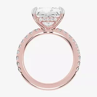 (G-H / Si1-Si2) Womens 2 1/4 CT. T.W. Lab Grown White Diamond 14K Gold Side Stone Engagement Ring