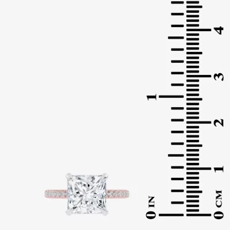 (G-H / Si1-Si2) Womens 2 1/4 CT. T.W. Lab Grown White Diamond 14K Gold Side Stone Engagement Ring