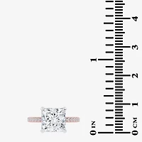 (G-H / Si1-Si2) Womens 2 1/4 CT. T.W. Lab Grown White Diamond 14K Gold Side Stone Engagement Ring